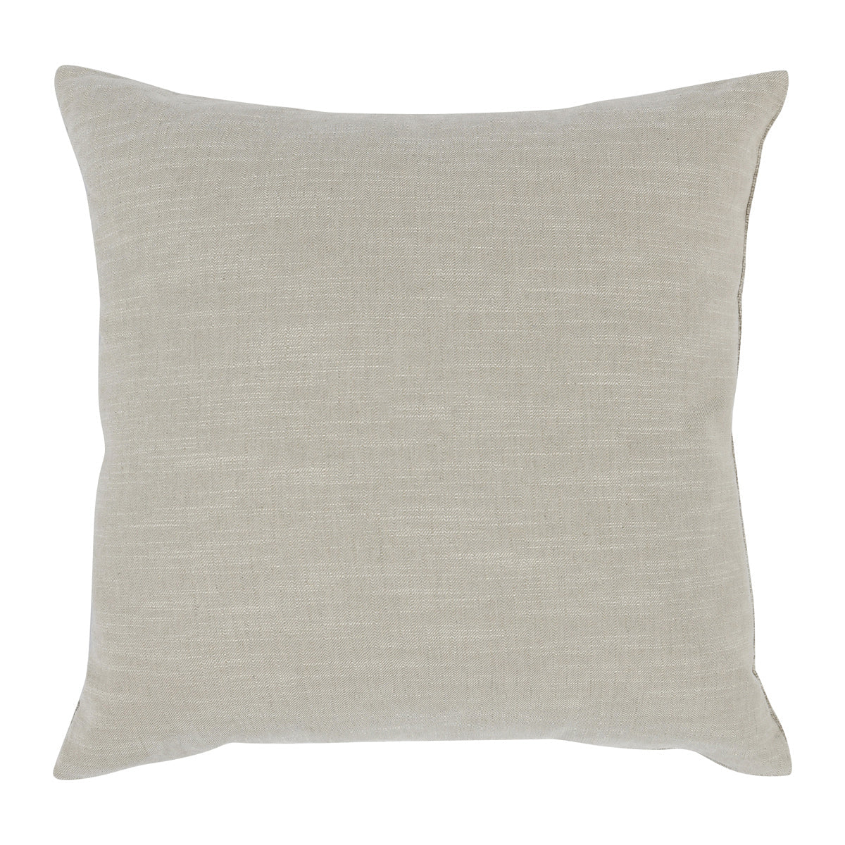 Taupe/Natural Cotton/Linen/Leather Pattern VC Steam 26x26 Collection