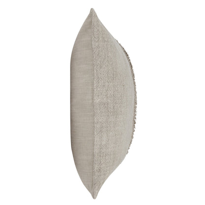 Taupe/Natural Cotton/Linen/Leather Pattern VC Steam 26x26 Collection