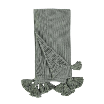 Sage 100% Cotton Blankets & Throw TC Veda 50x70 Throw Collection