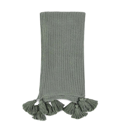 Sage 100% Cotton Blankets & Throw TC Veda 50x70 Throw Collection
