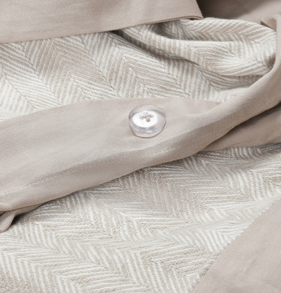 Natural 64% Linen/36% Cotton Duvet Cover French Herringbone Duvet Collection Collection
