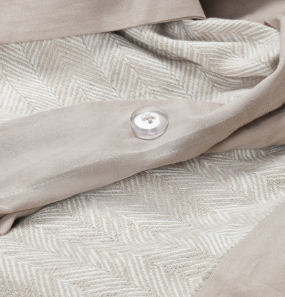 Natural 64% Linen/36% Cotton Duvet Cover French Herringbone Duvet Collection Collection
