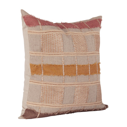 Natural/Clay Multi 100% Belgian Flax Linen Pattern ML Stratton Multiple Sizes Collection