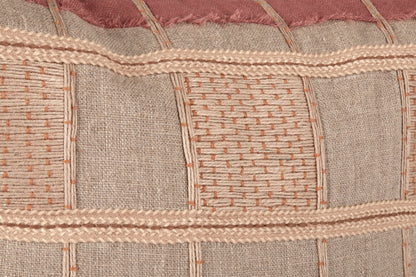Natural/Clay Multi 100% Belgian Flax Linen Pattern ML Stratton Multiple Sizes Collection