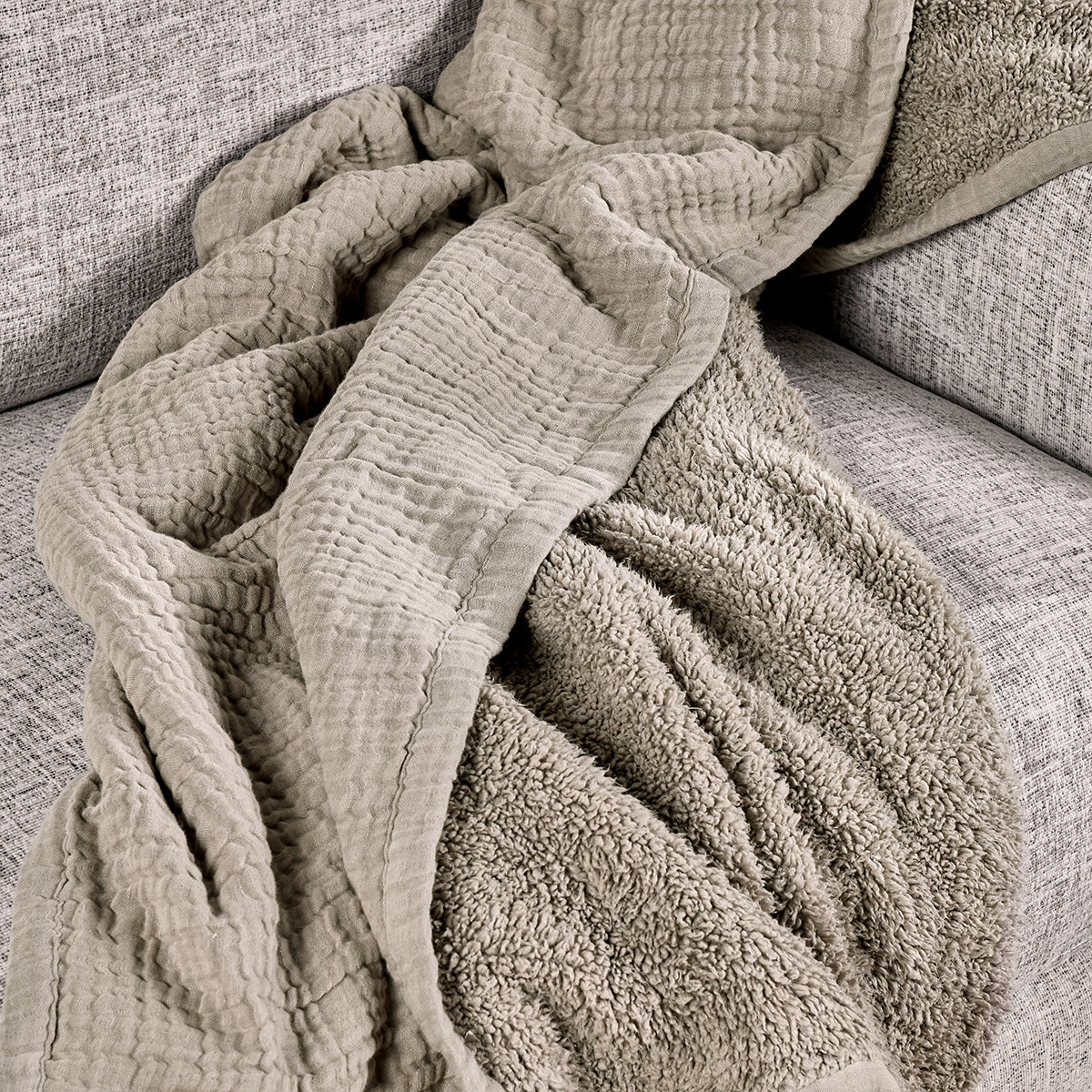 Natural 60% COTTON/40% LINEN Blankets & Throw TC Cardiff 50x70 Throw Collection