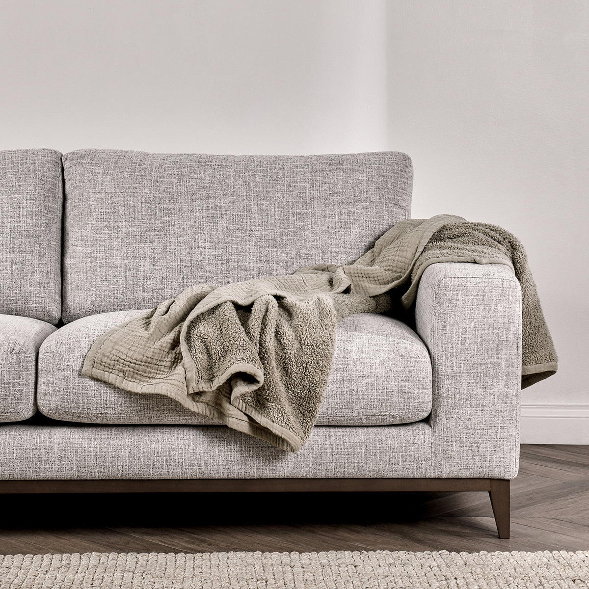 Natural 60% COTTON/40% LINEN Blankets & Throw TC Cardiff 50x70 Throw Collection