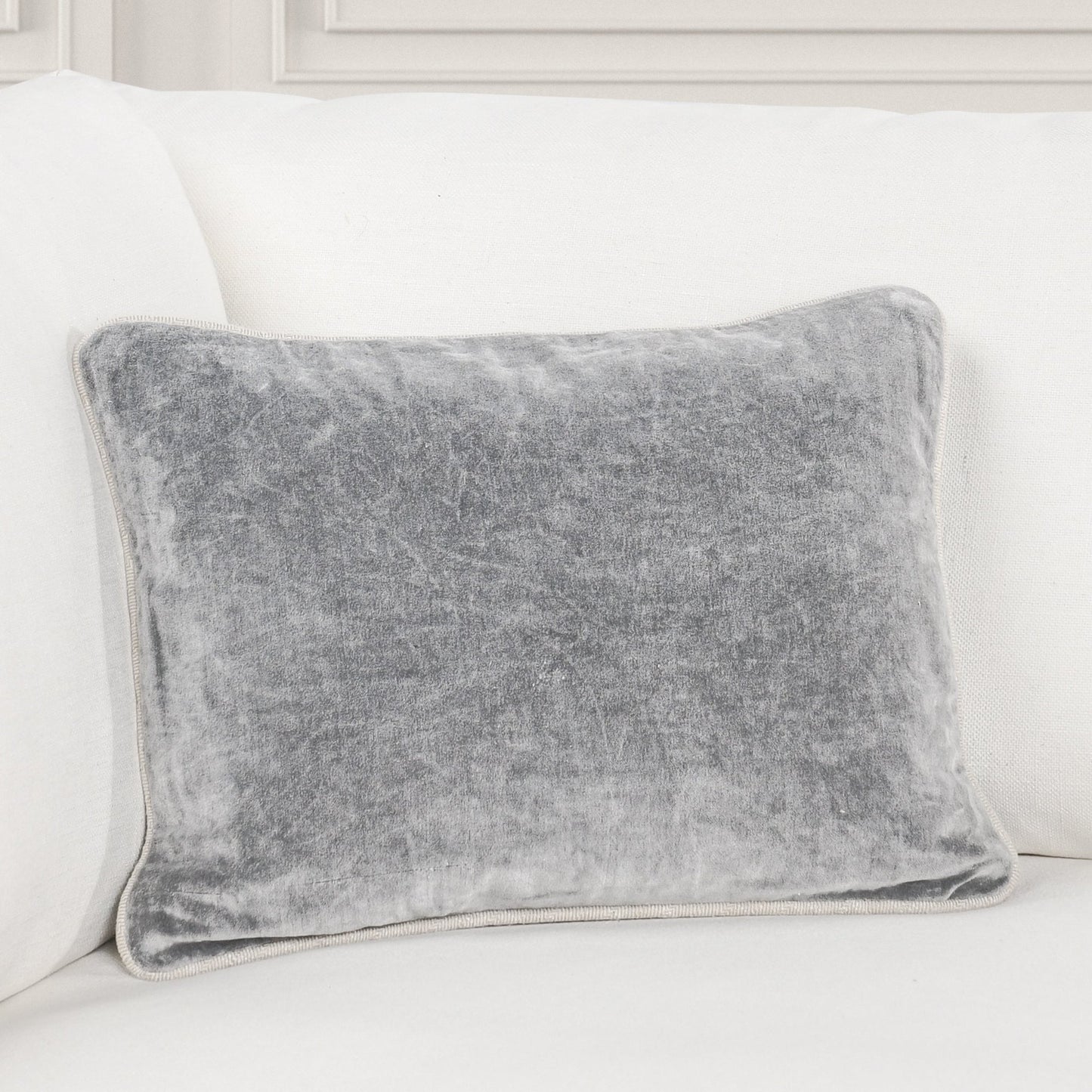 Stone Gray 100% Cotton Velvet Solid SLD Heirloom Velvet Multiple Sizes Collection