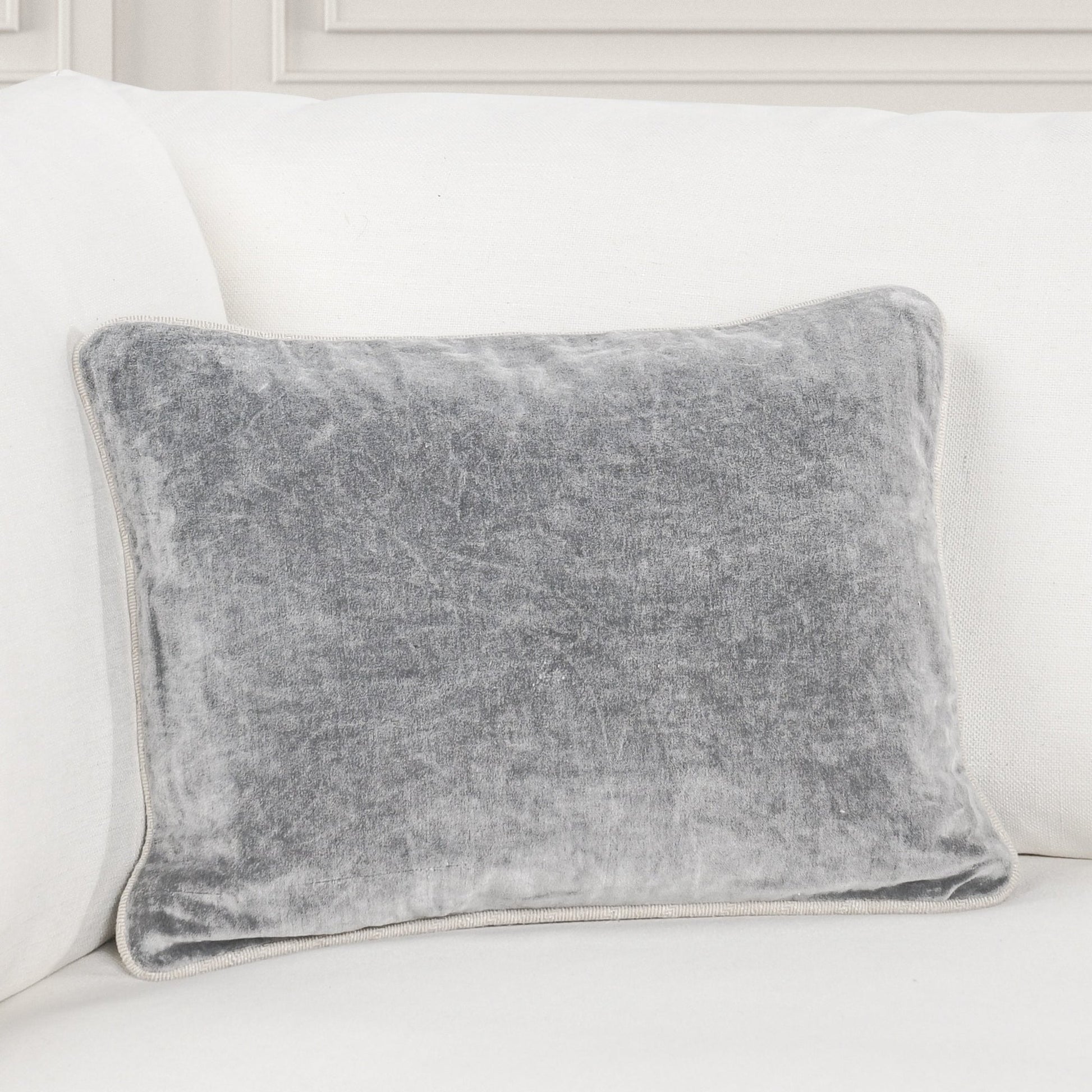 Stone Gray 100% Cotton Velvet Solid SLD Heirloom Velvet Multiple Sizes Collection