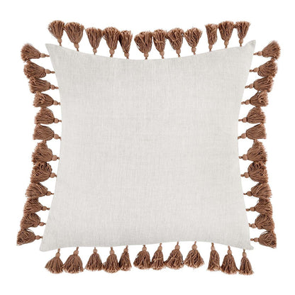 100% Belgian Flax Linen Pattern MP Dane Penny Brown 22x22 Collection