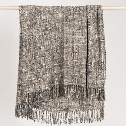 Blue Slate 50% Viscose/50% Cotton Blankets & Throw TC Porter 50x70 Throw Collection