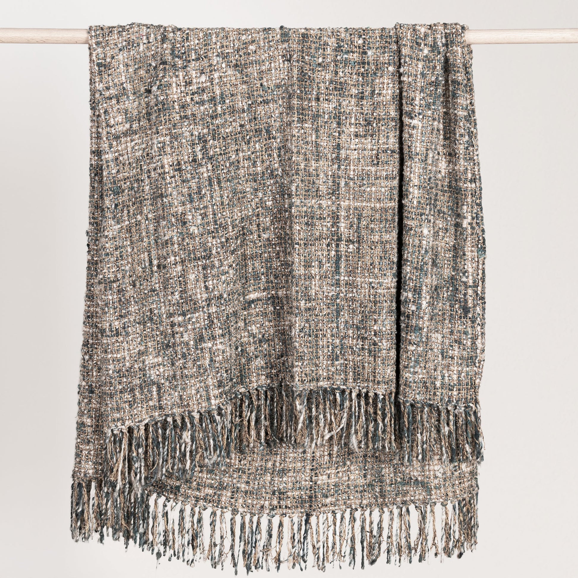 Blue Slate 50% Viscose/50% Cotton Blankets & Throw TC Porter 50x70 Throw Collection