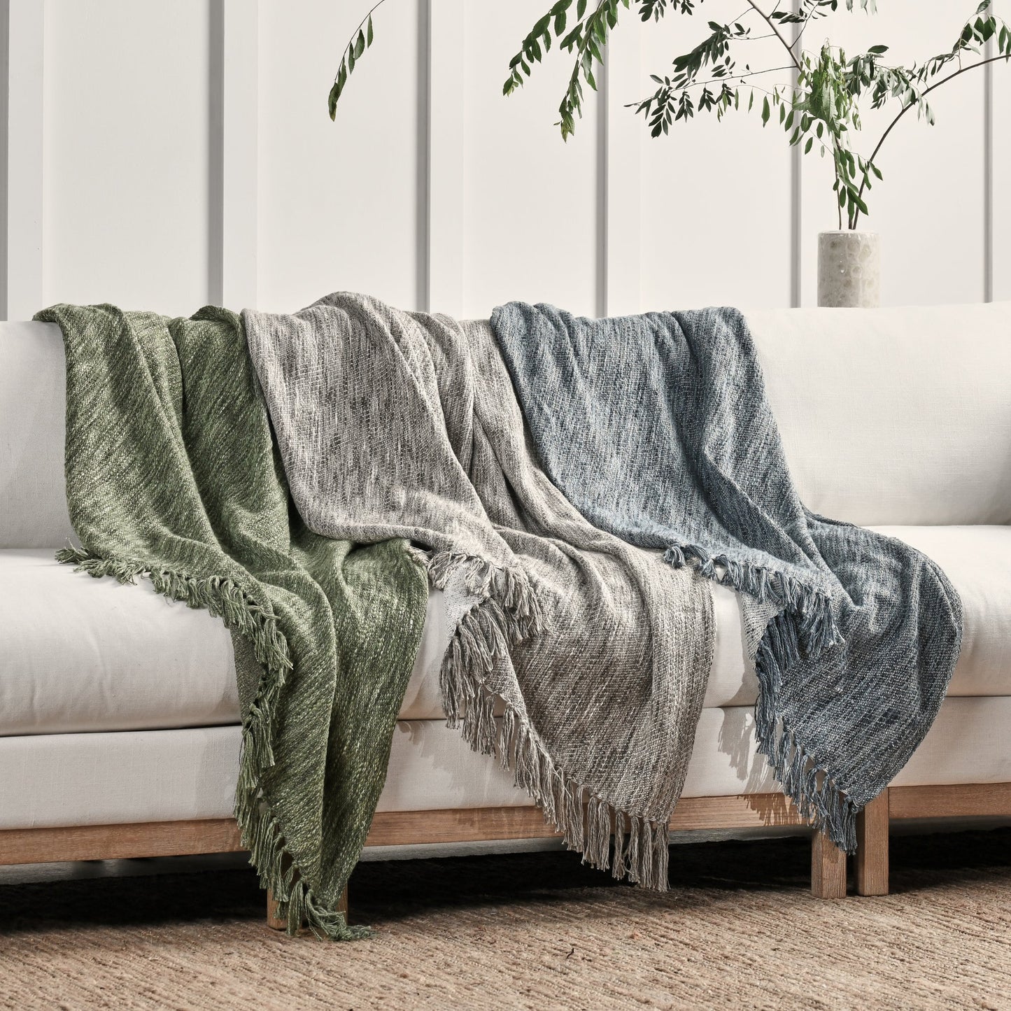 Natural 70% Cotton/30% Polyester Blankets & Throw TC Sharma Throw 50x70 Collection
