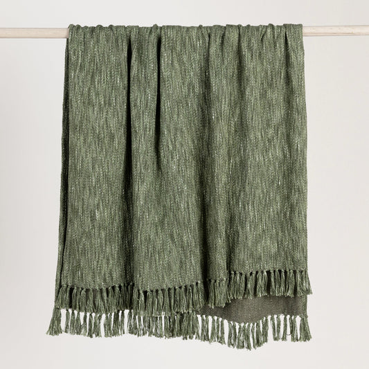 Cedar Green 70% Cotton/30% Polyester Blankets & Throw TC Sharma Throw 50x70 Collection