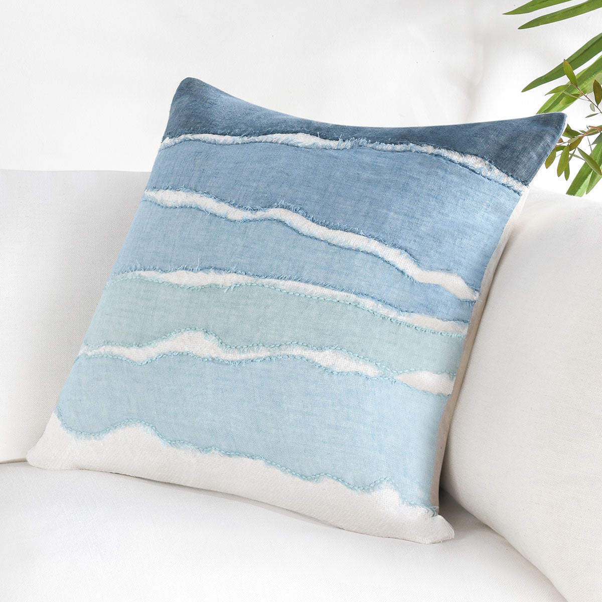 Capri Blue Multi 60% Linen/40% Cotton Pattern ST Bikram 22x22 Collection