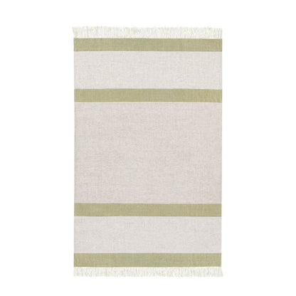 Wheat Green/Natural 100% Belgian Flax Linen Blankets & Throw TC Talara Throw 50x70 Collection