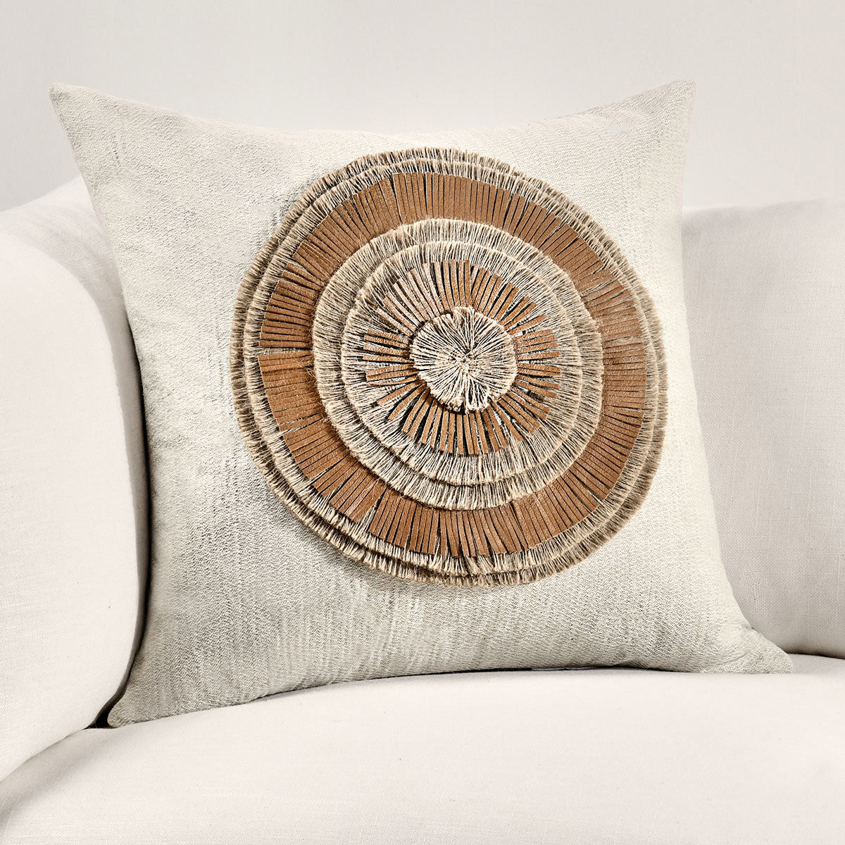 Chestnut/ Natural Pattern TL Pueblo Leather 22x22 Collection