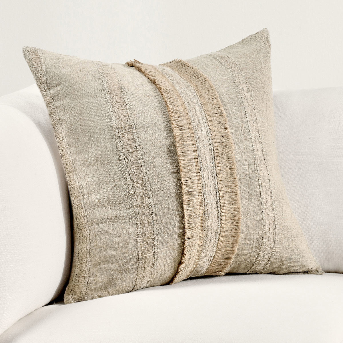Natural 100% Belgian Linen Pattern TL Valley 22x22 Collection