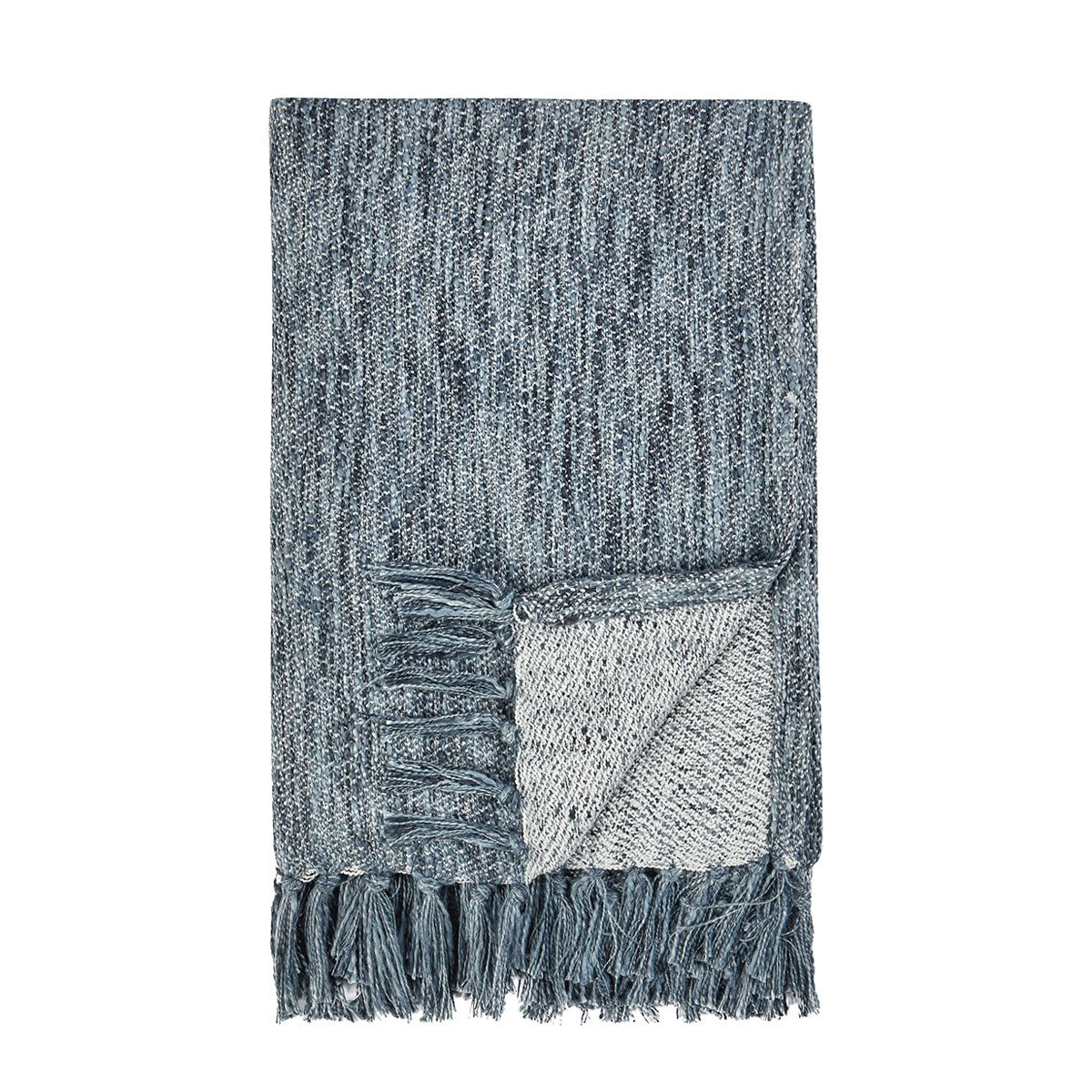 Denim Blue 100% Cotton Blankets & Throw TC Sharma Throw 50x70 Collection