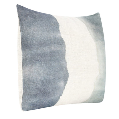 Blue/Sagebrush Green 100% Belgian Flax Linen Pattern BW Foundation 14x20 Collection
