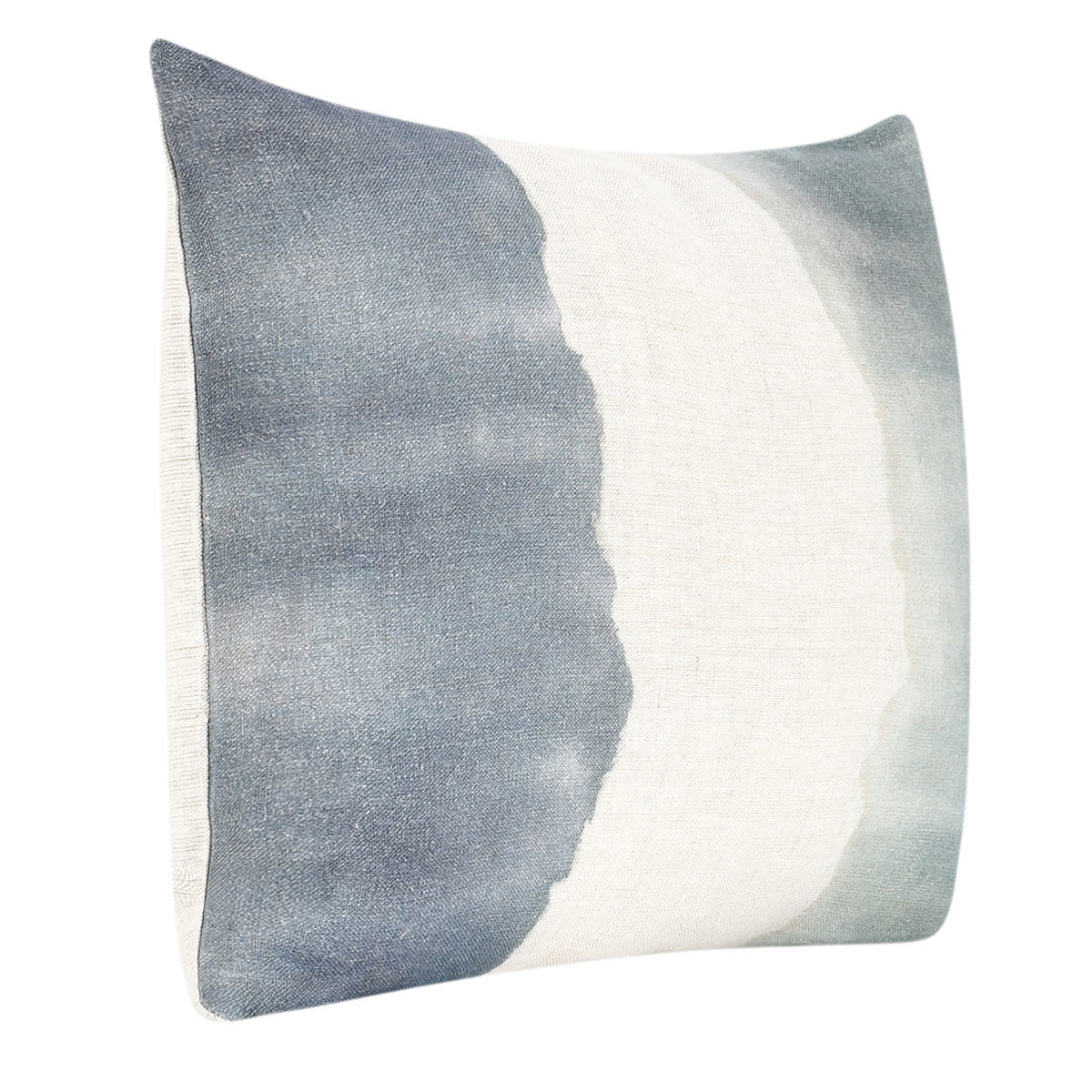 Blue/Sagebrush Green 100% Belgian Flax Linen Pattern BW Foundation 14x20 Collection