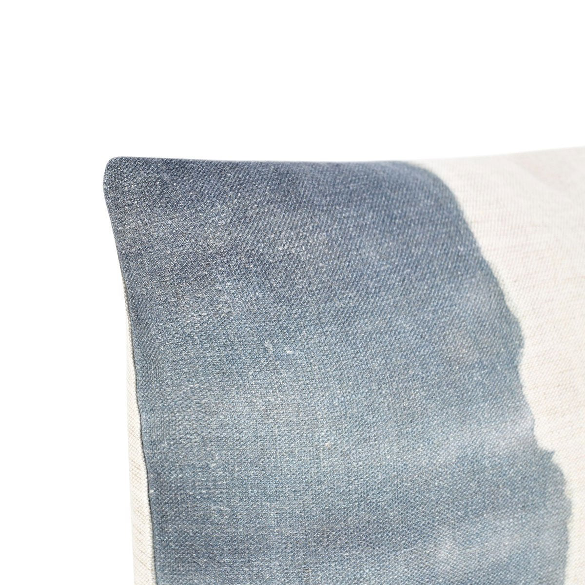 Blue/Sagebrush Green 100% Belgian Flax Linen Pattern BW Foundation 14x20 Collection