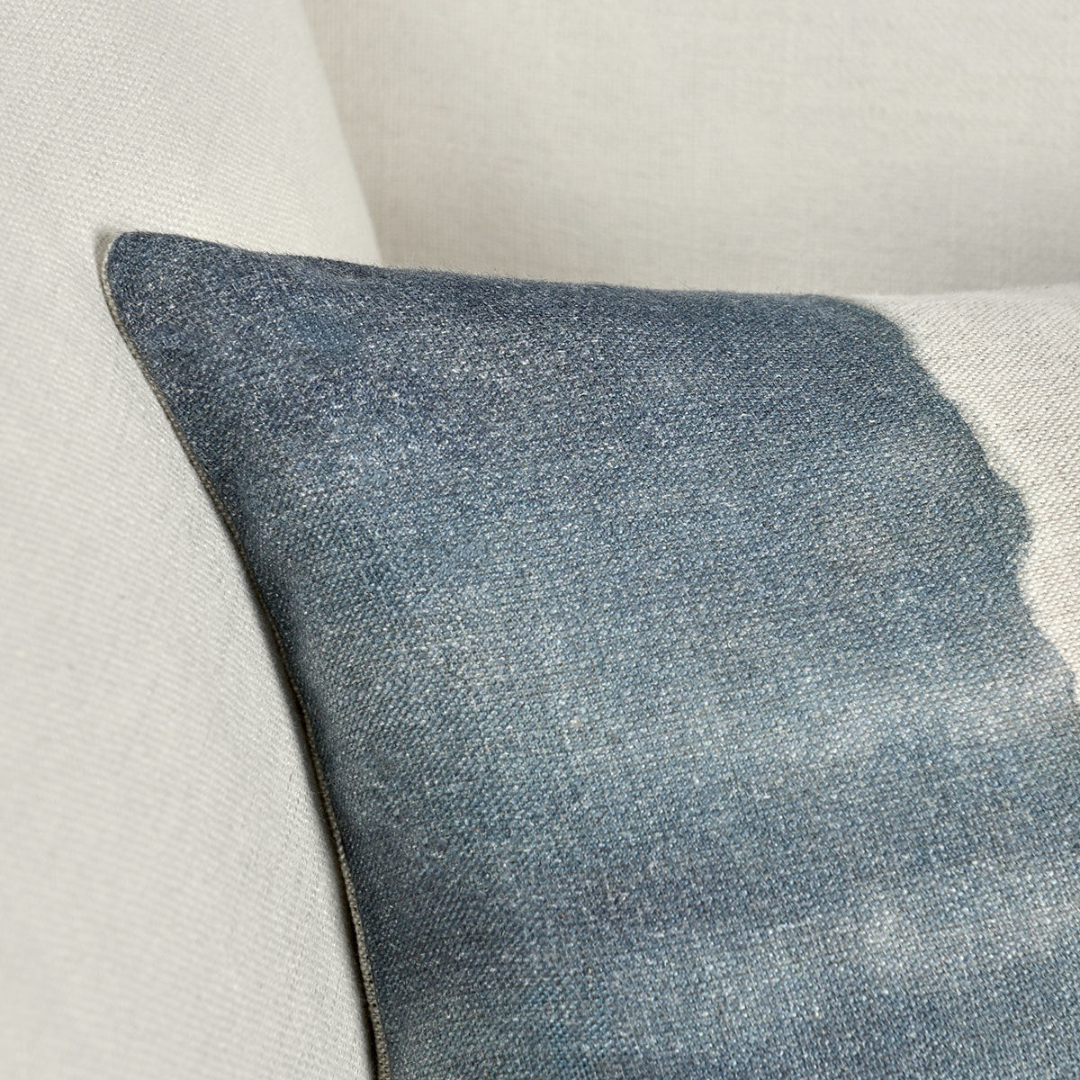 Blue/Sagebrush Green 100% Belgian Flax Linen Pattern BW Foundation 14x20 Collection