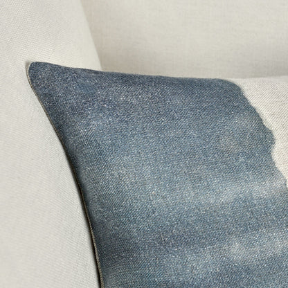 Blue/Sagebrush Green 100% Belgian Flax Linen Pattern BW Foundation 14x20 Collection