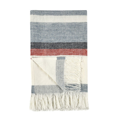100% Belgian Flax Linen Blankets & Throw TC Taylor Throw 50x70 -Multi Collection