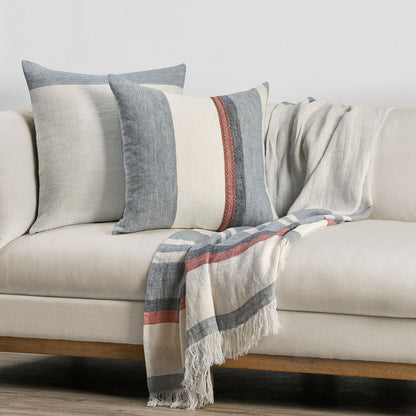 100% Belgian Flax Linen Blankets & Throw TC Taylor Throw 50x70 -Multi Collection