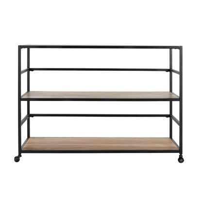 Black/Natural Racks & Basket Glendora Rack Collection