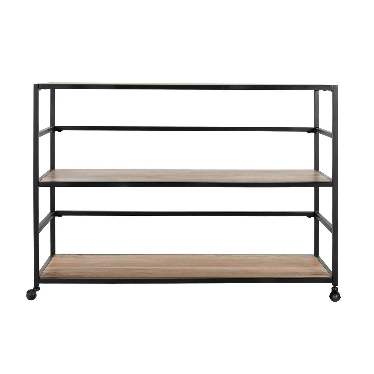 Black/Natural Racks & Basket Glendora Rack Collection