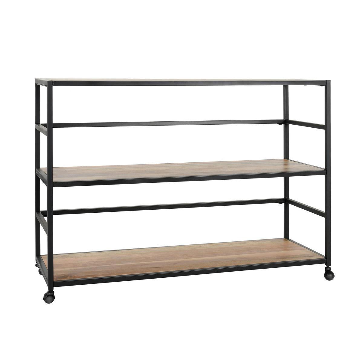 Black/Natural Racks & Basket Glendora Rack Collection