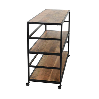 Black/Natural Racks & Basket Glendora Rack Collection