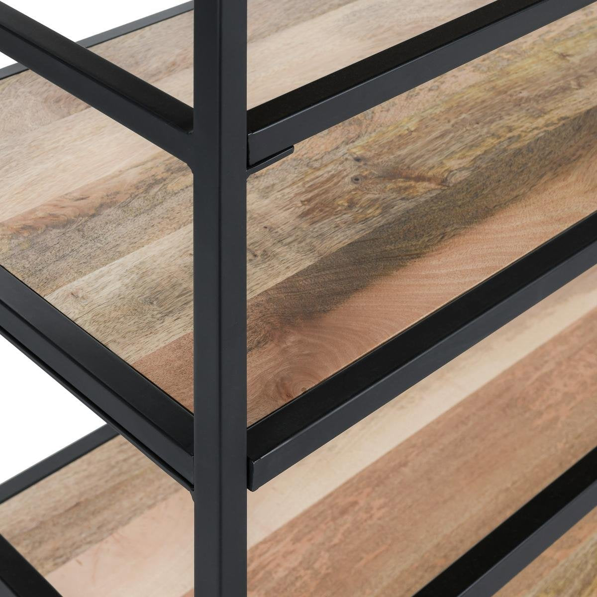 Black/Natural Racks & Basket Glendora Rack Collection