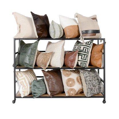 Black/Natural Racks & Basket Glendora Rack Collection