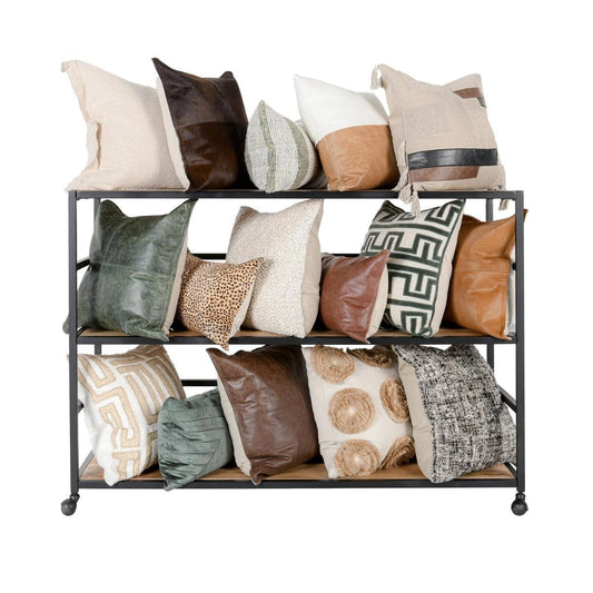 Black/Natural Racks & Basket Glendora Rack Collection