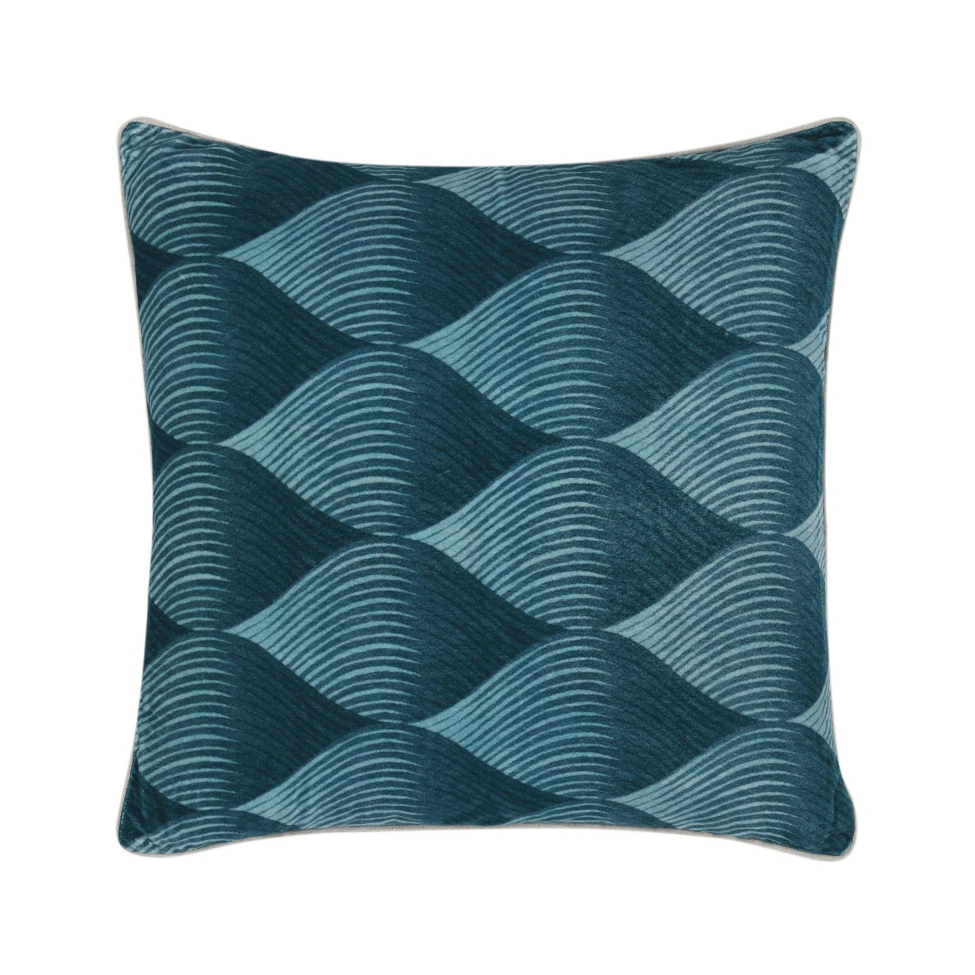 Sea Glass Blue Pattern CA Scala 22x22 Collection