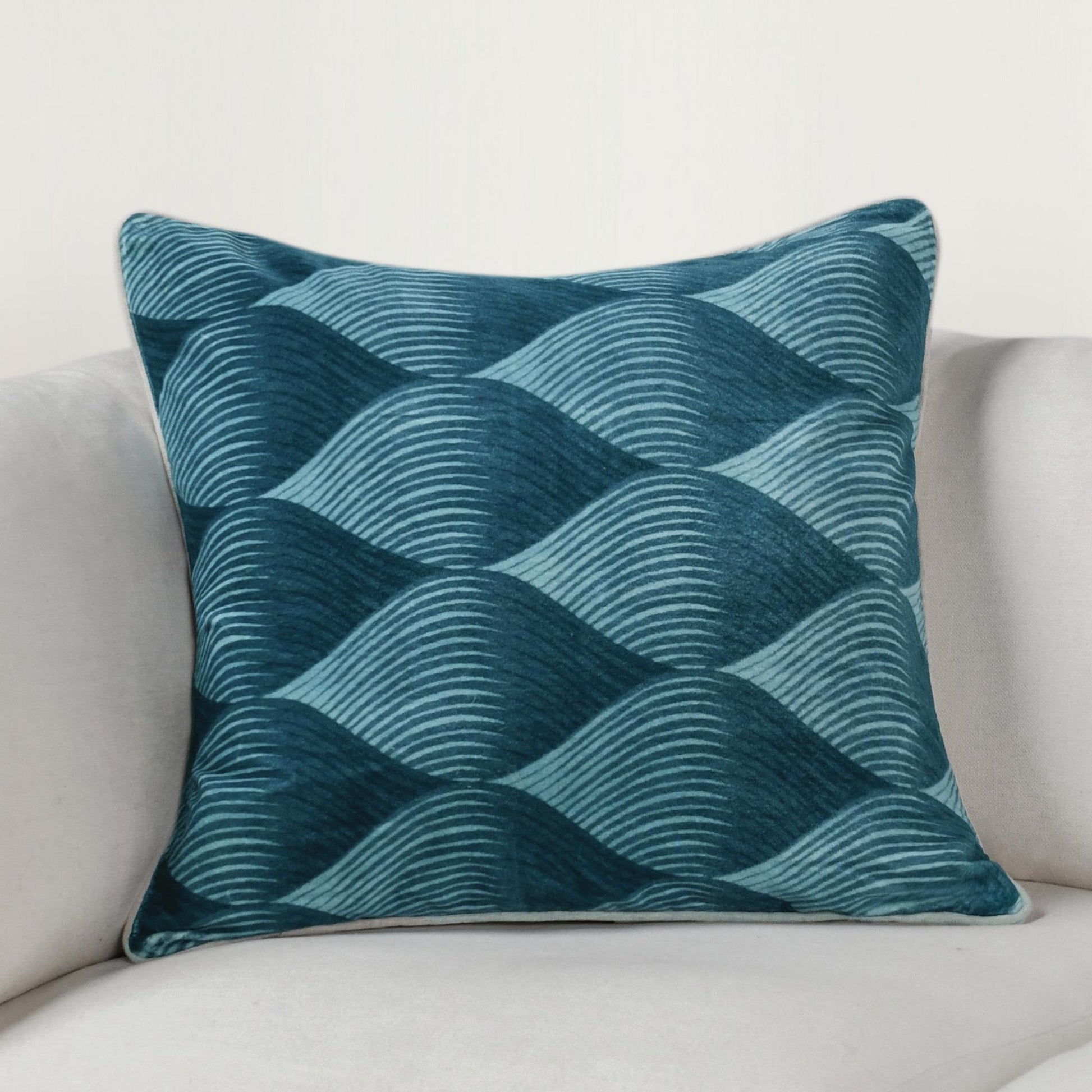 Sea Glass Blue Pattern CA Scala 22x22 Collection