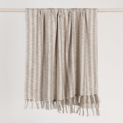 Ivory/Natural 60% Cotton/ 40% Linen Blankets & Throw TC Linna Throw 50x70 Collection