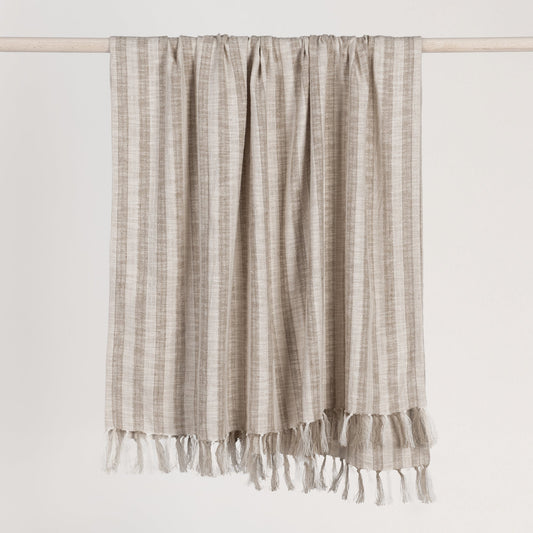 Ivory/Natural 60% Cotton/ 40% Linen Blankets & Throw TC Linna Throw 50x70 Collection