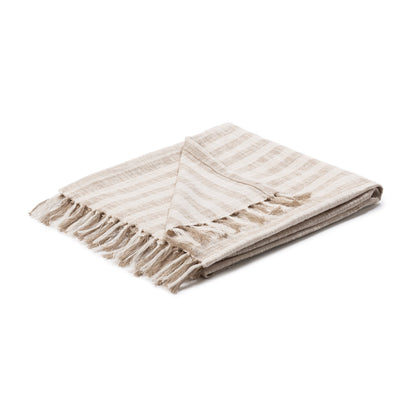 Ivory/Natural 60% Cotton/ 40% Linen Blankets & Throw TC Linna Throw 50x70 Collection
