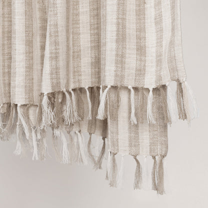 Ivory/Natural 60% Cotton/ 40% Linen Blankets & Throw TC Linna Throw 50x70 Collection