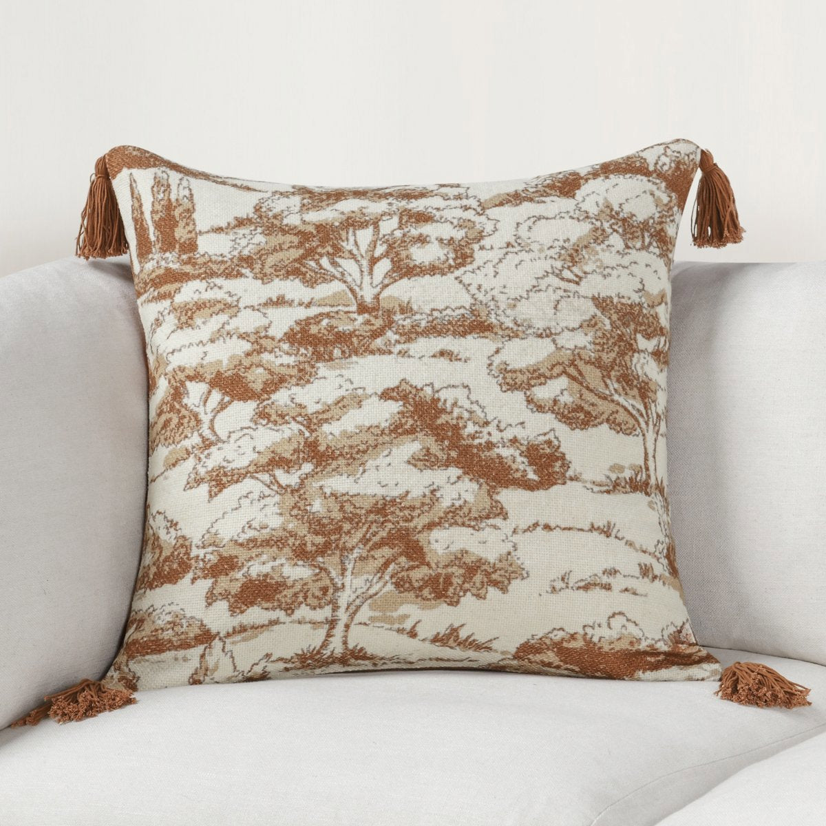 Clay 60% Linen/40% Cotton Pattern VC Stonework 22x22 Collection