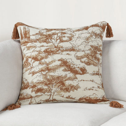 Clay 60% Linen/40% Cotton Pattern VC Stonework 22x22 Collection