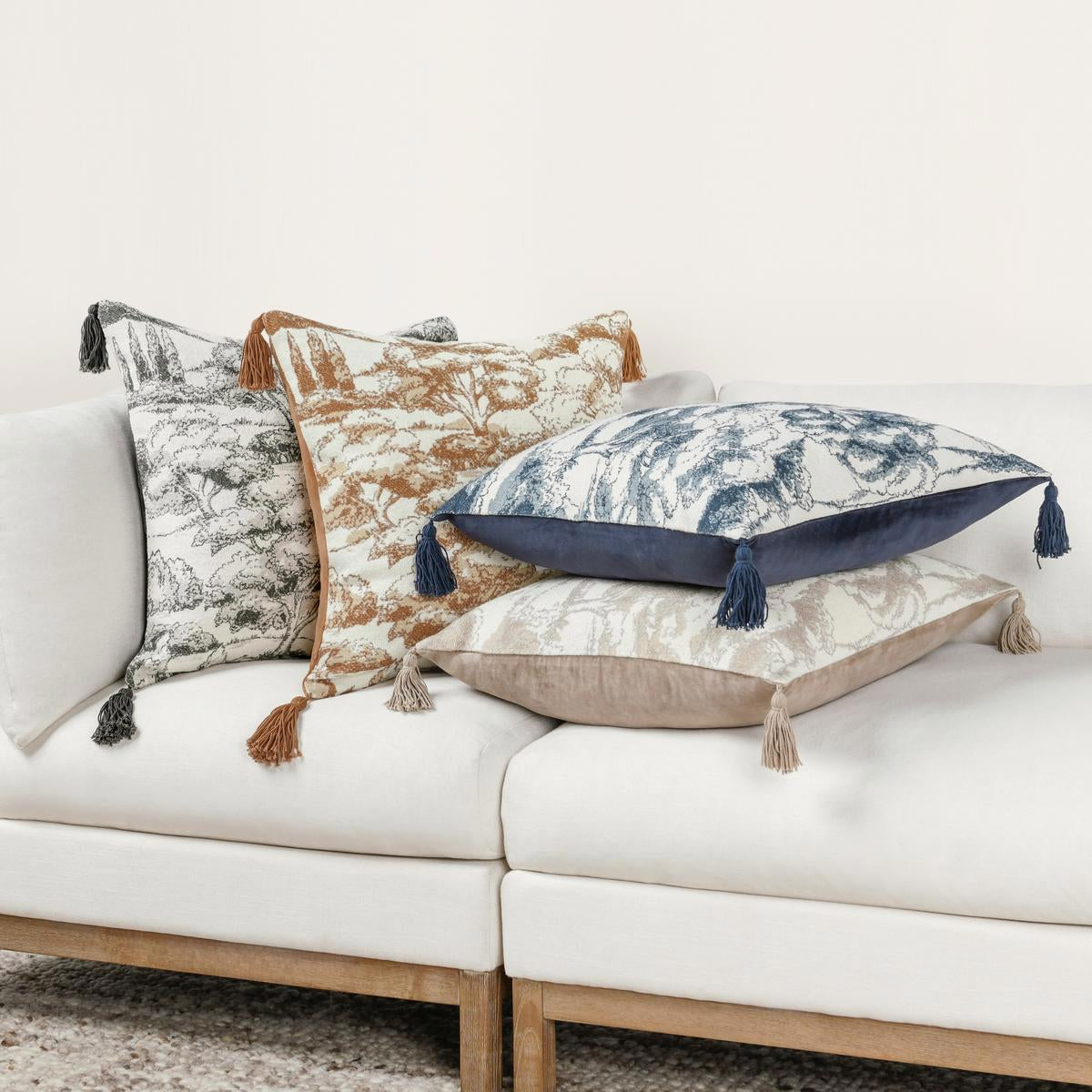 Clay 60% Linen/40% Cotton Pattern VC Stonework 22x22 Collection
