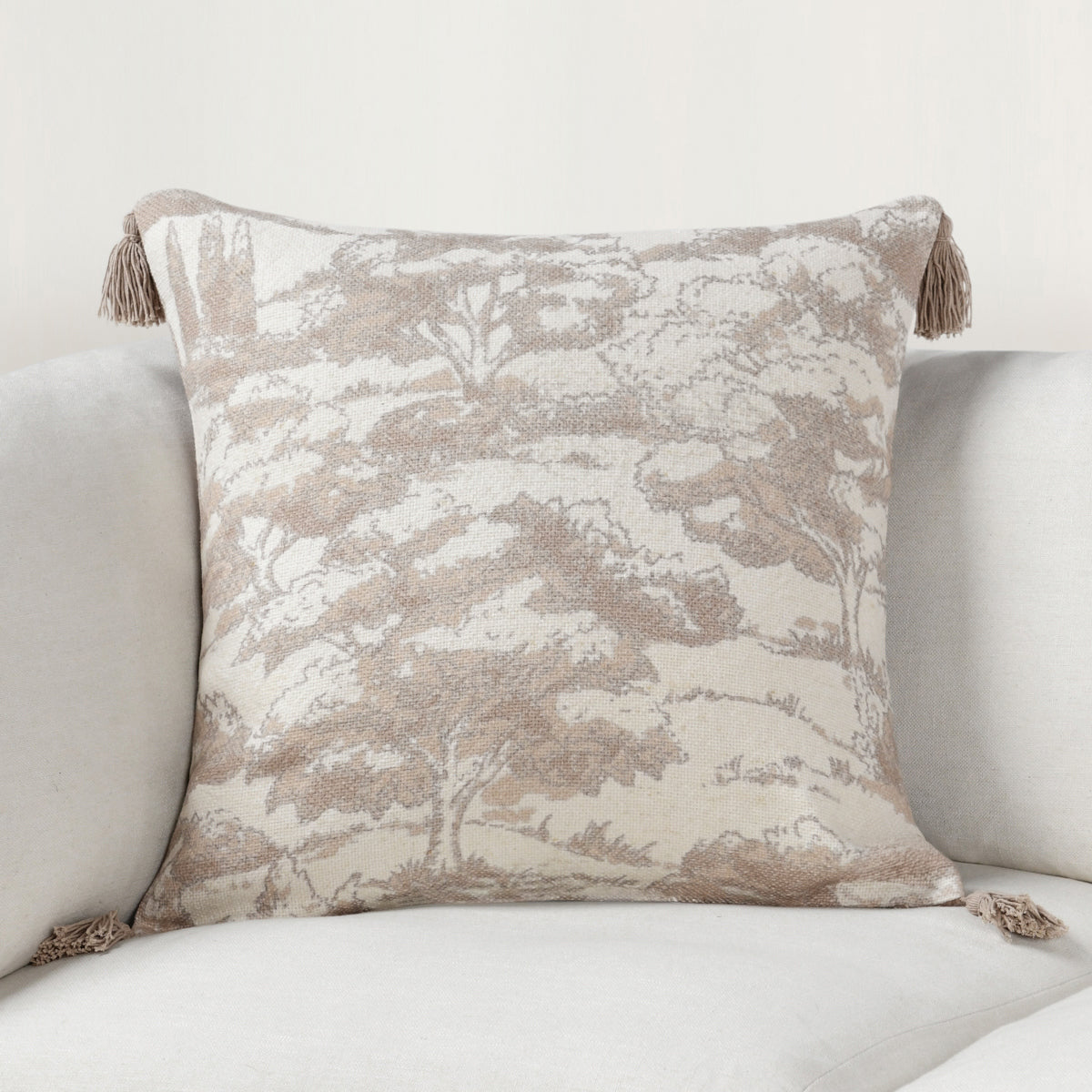 Natural 60% Linen/40% Cotton Pattern VC Stonework 22x22 Collection