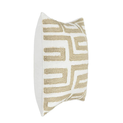 Metallic Gold/Ivory 60% Linen Pattern VC Mateo 22X22 Collection