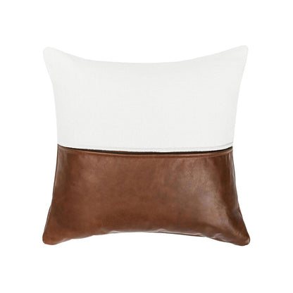 Ivory/Kona Brown 60% Linen Pattern VC Canyon 20x20 Collection