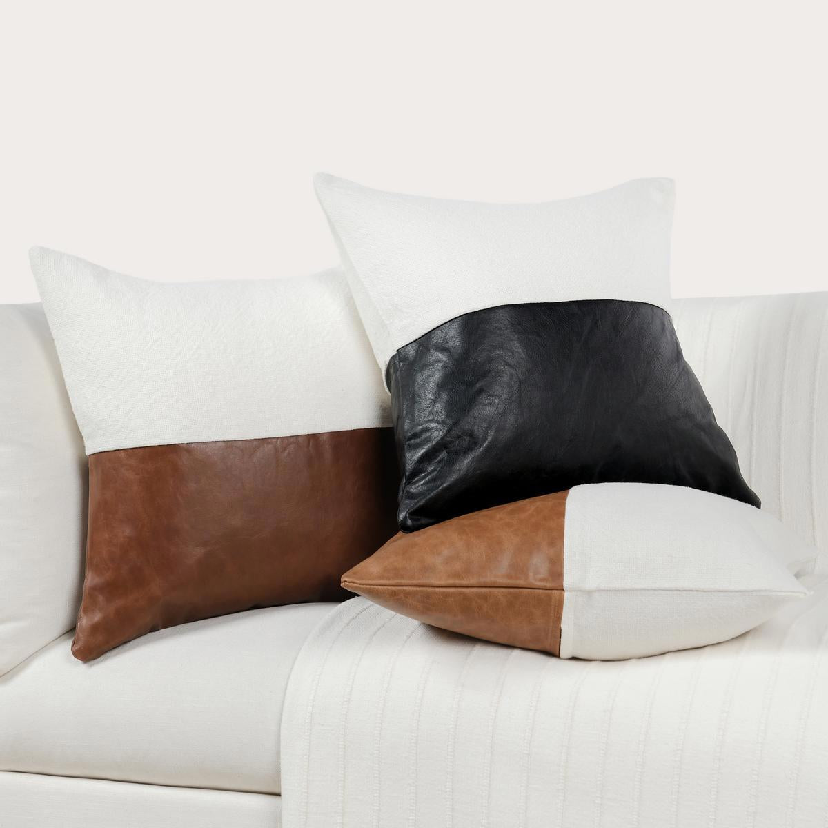 Ivory/Kona Brown 60% Linen Pattern VC Canyon 20x20 Collection