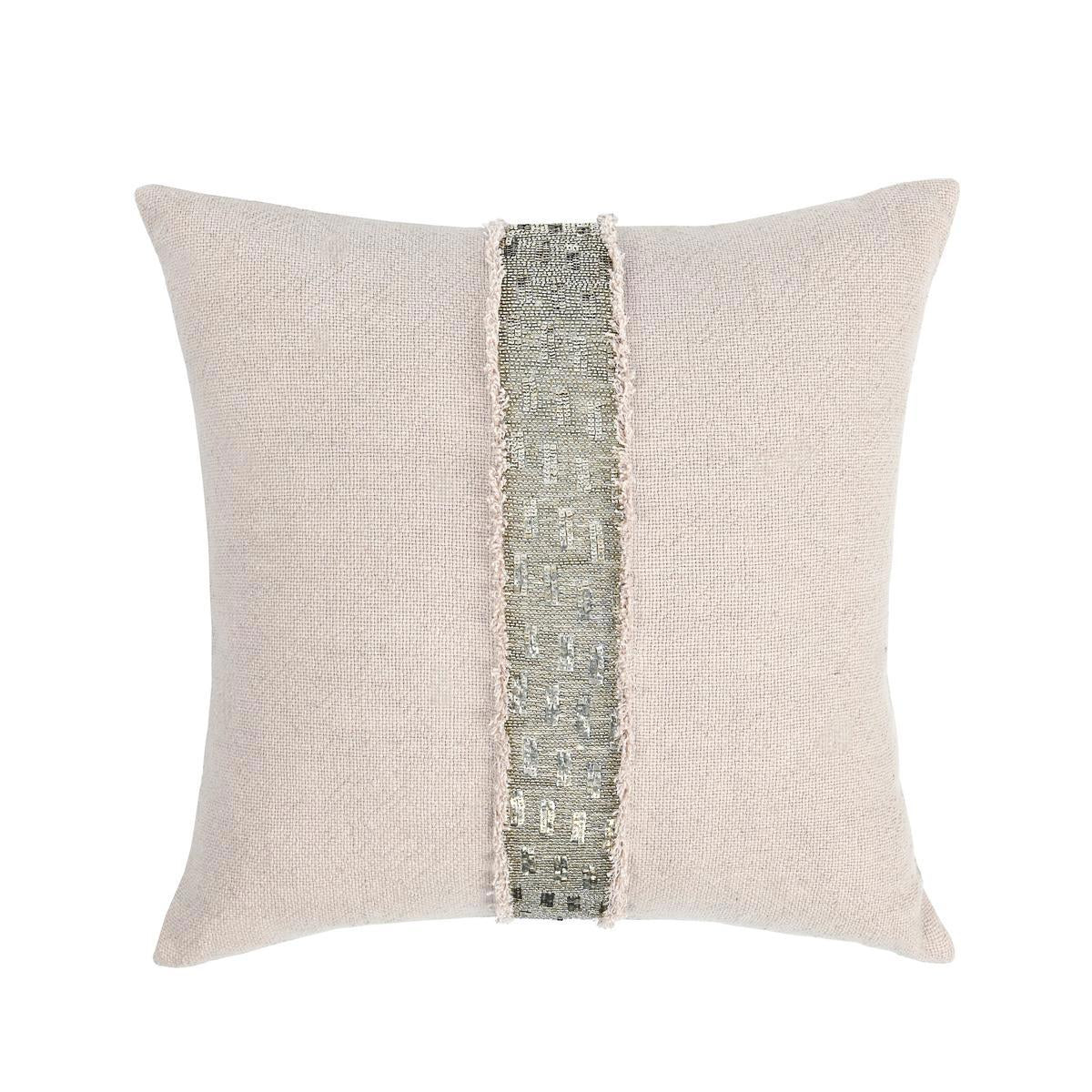 Natural/Silver 60% Linen Pattern RO Lira Multiple Sizes Collection